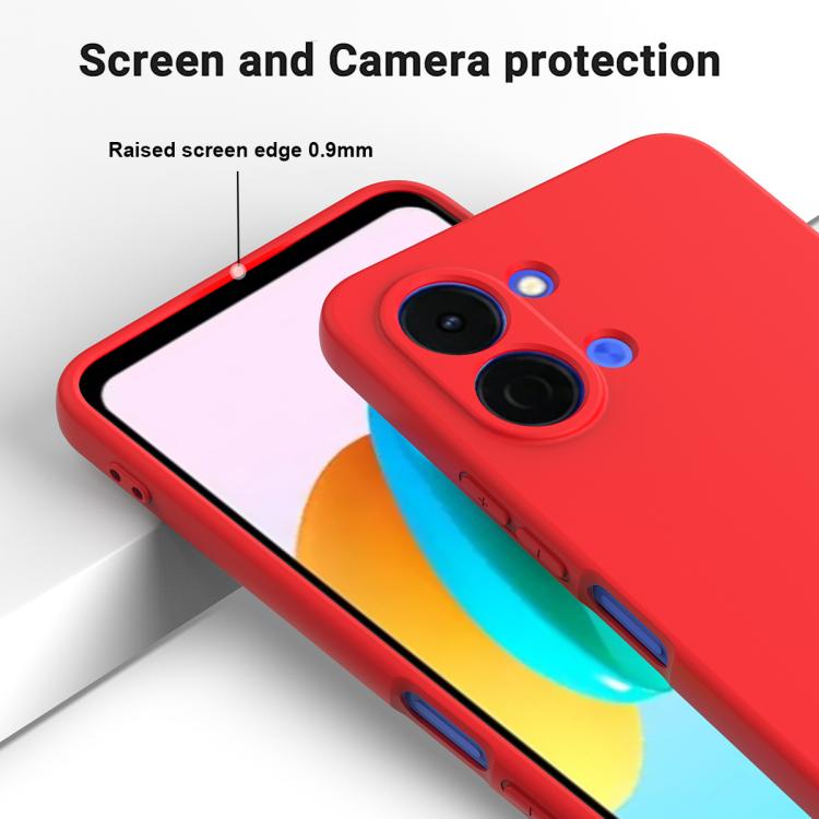 For Tecno Spark Go 3 Solid Color Liquid Silicone Dropproof Full Coverage Phone Case