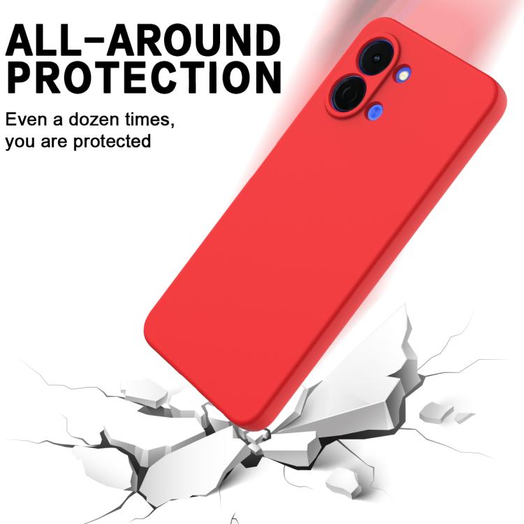 For Tecno Spark Go 3 Solid Color Liquid Silicone Dropproof Full Coverage Phone Case