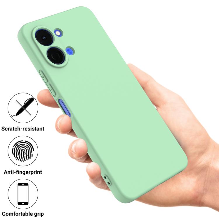 For Tecno Spark Go 3 Solid Color Liquid Silicone Dropproof Full Coverage Phone Case