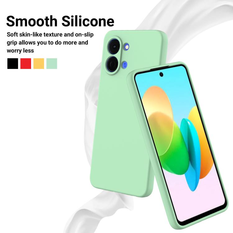 For Tecno Spark Go 3 Solid Color Liquid Silicone Dropproof Full Coverage Phone Case