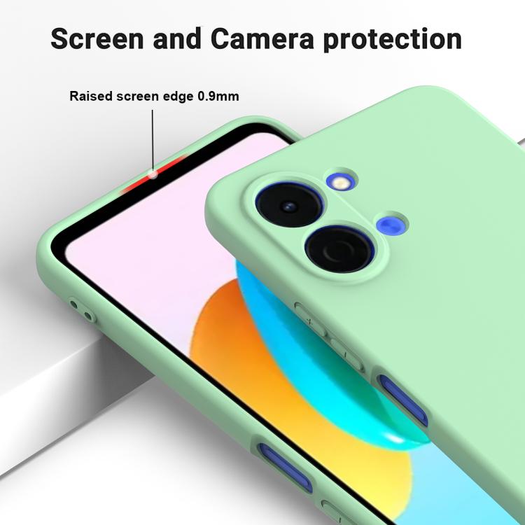 For Tecno Spark Go 3 Solid Color Liquid Silicone Dropproof Full Coverage Phone Case