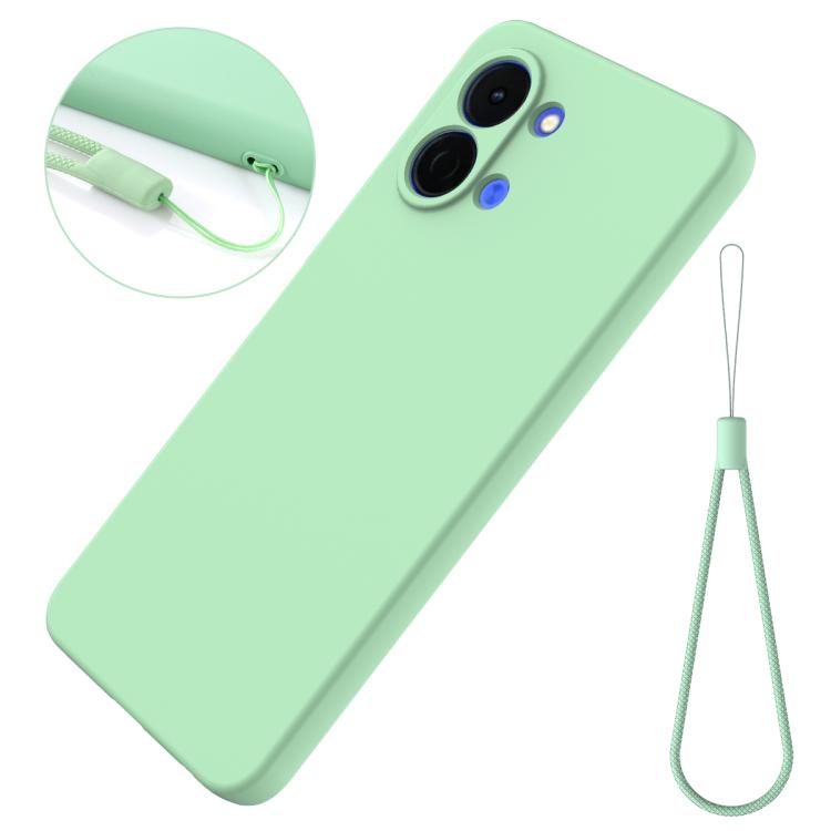 For Tecno Spark Go 3 Solid Color Liquid Silicone Dropproof Full Coverage Phone Case