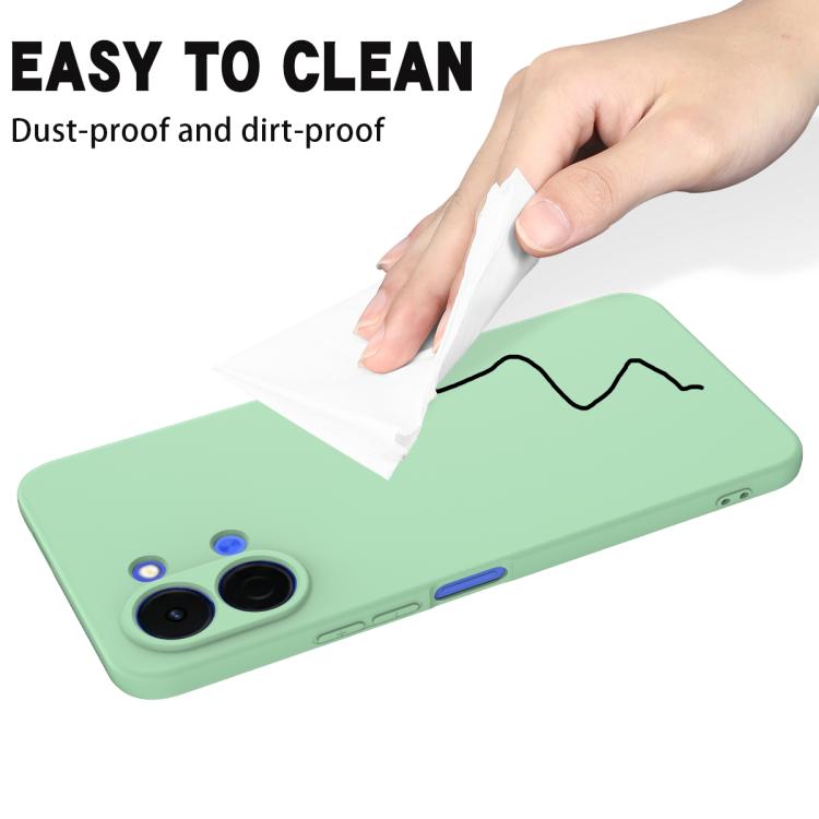 For Tecno Spark Go 3 Solid Color Liquid Silicone Dropproof Full Coverage Phone Case