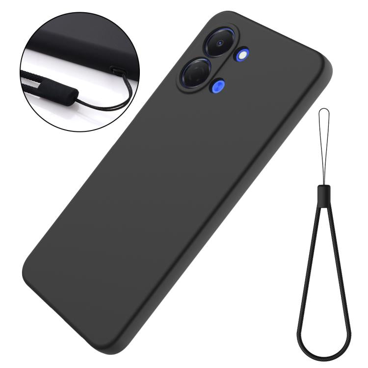 For Tecno Pop 20 4G Solid Color Liquid Silicone Dropproof Full Coverage Phone Case