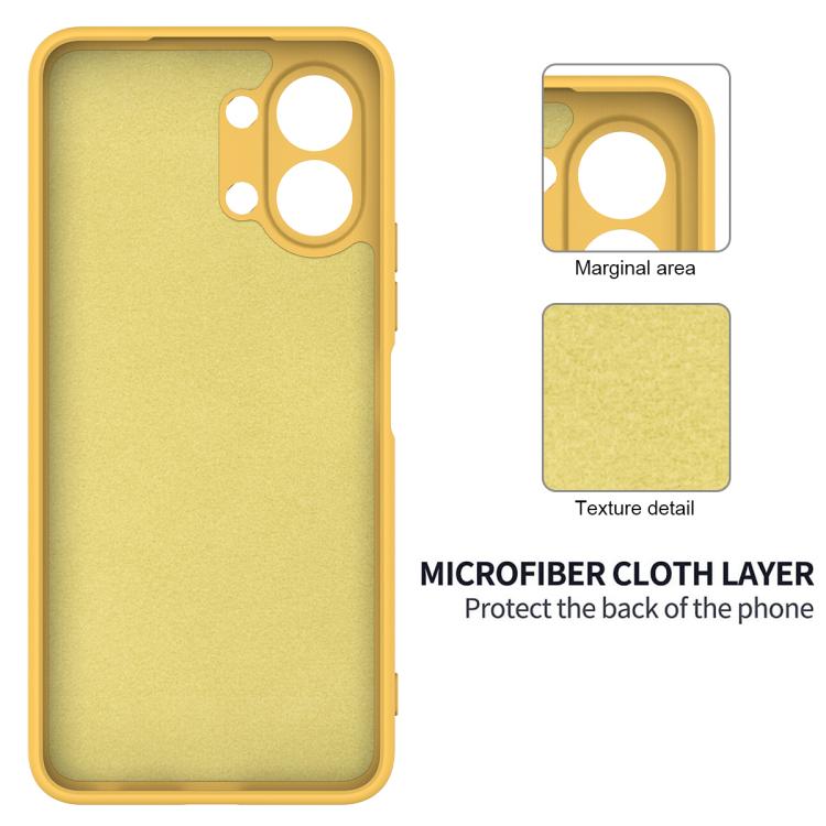 For Tecno Pop 20 4G Solid Color Liquid Silicone Dropproof Full Coverage Phone Case