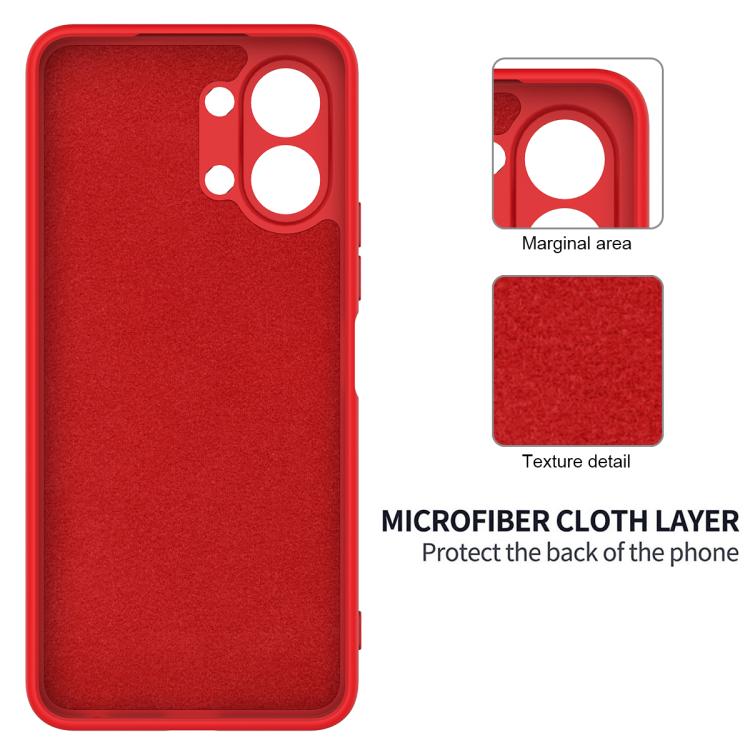 For Tecno Pop 20 4G Solid Color Liquid Silicone Dropproof Full Coverage Phone Case