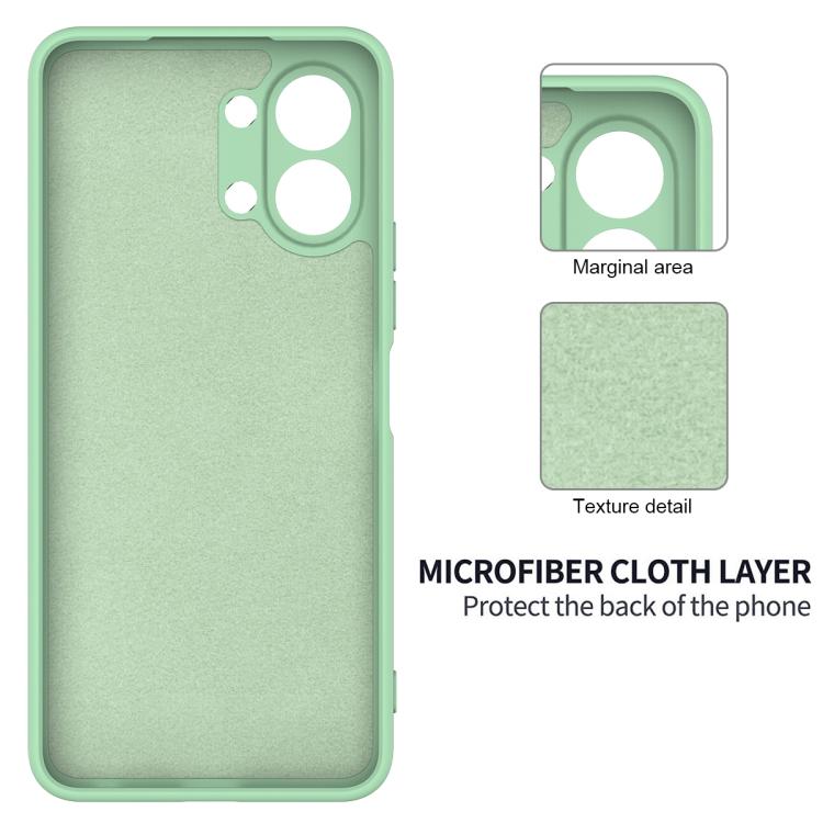 For Tecno Pop 20 4G Solid Color Liquid Silicone Dropproof Full Coverage Phone Case