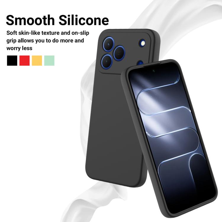 For Tecno Spark 50 4G Solid Color Liquid Silicone Dropproof Full Coverage Phone Case
