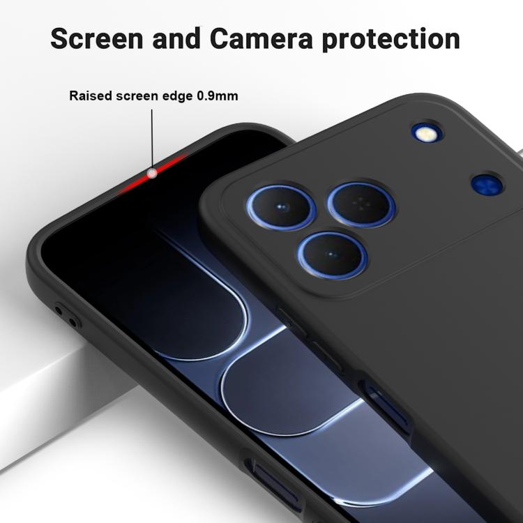 For Tecno Spark 50 4G Solid Color Liquid Silicone Dropproof Full Coverage Phone Case