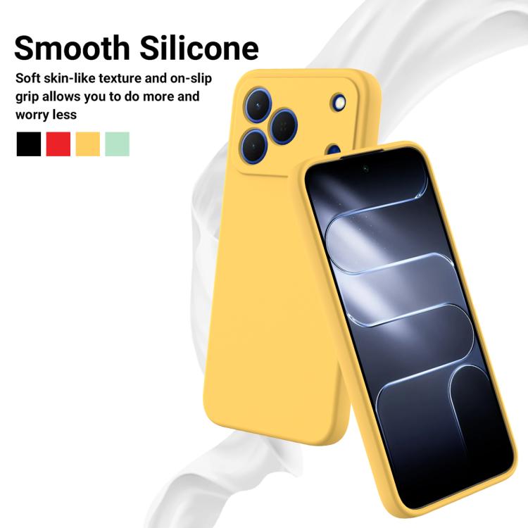 For Tecno Spark 50 4G Solid Color Liquid Silicone Dropproof Full Coverage Phone Case