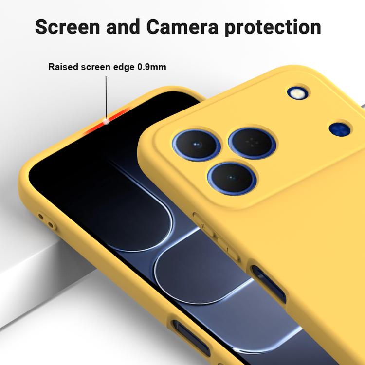For Tecno Spark 50 4G Solid Color Liquid Silicone Dropproof Full Coverage Phone Case