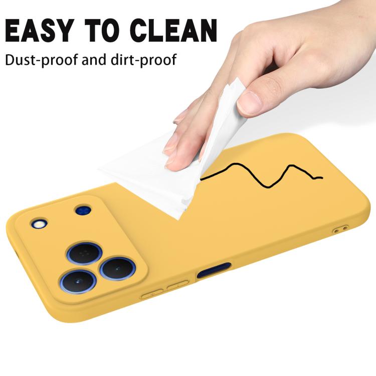 For Tecno Spark 50 4G Solid Color Liquid Silicone Dropproof Full Coverage Phone Case