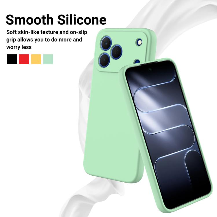 For Tecno Spark 50 4G Solid Color Liquid Silicone Dropproof Full Coverage Phone Case