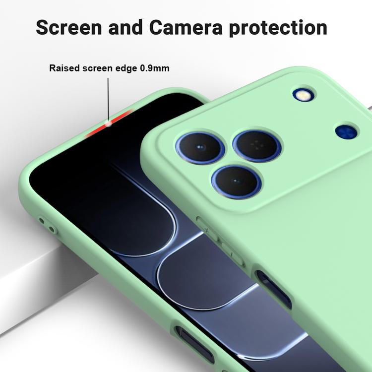 For Tecno Spark 50 4G Solid Color Liquid Silicone Dropproof Full Coverage Phone Case