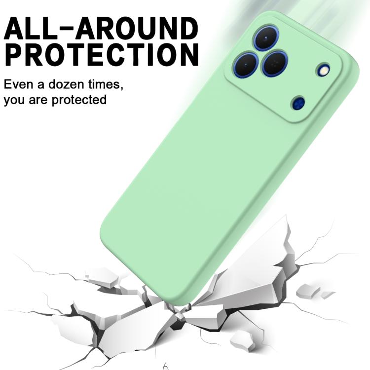 For Tecno Spark 50 4G Solid Color Liquid Silicone Dropproof Full Coverage Phone Case