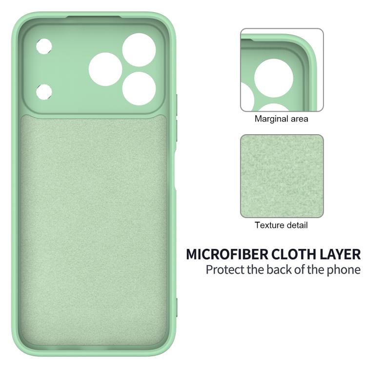 For Tecno Spark 50 4G Solid Color Liquid Silicone Dropproof Full Coverage Phone Case