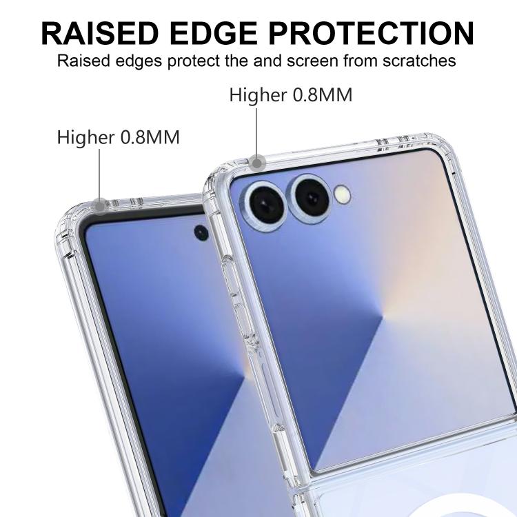 For Samsung Galaxy Z Flip7 5G MagSafe Transparent Acrylic Phone Case