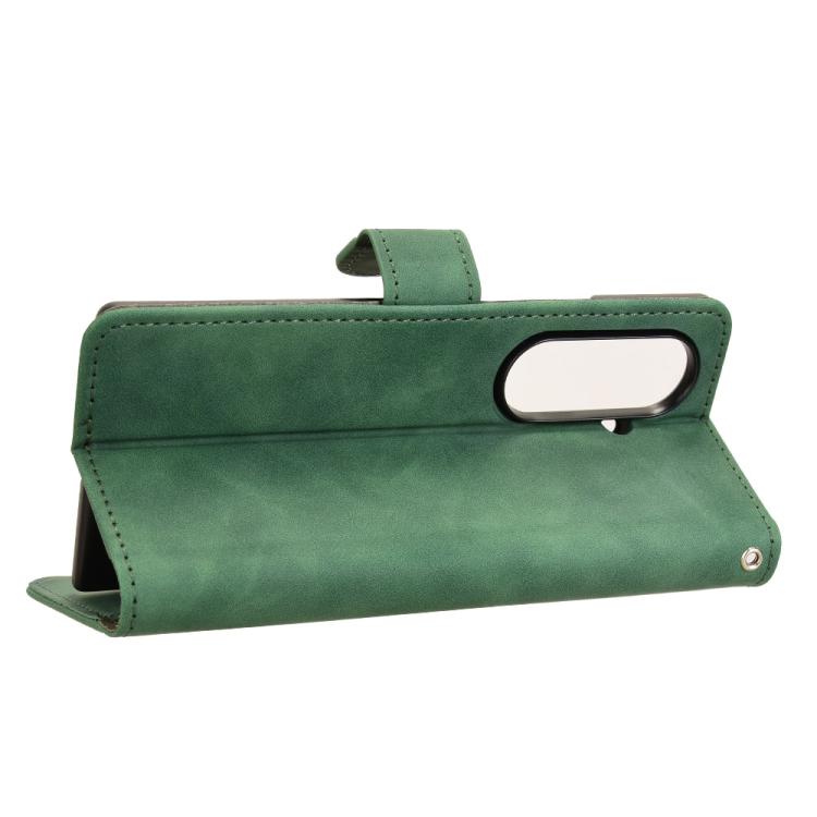 For Samsung Galaxy Z Fold7 5G Skin Feel Magnetic Flip Leather Phone Case