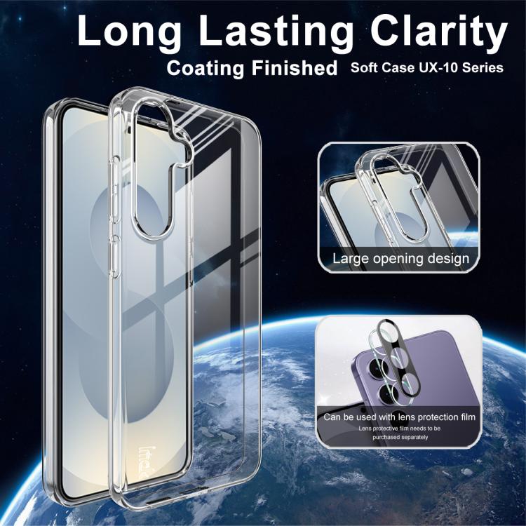 For Samsung Galaxy S25+ 5G imak UX-10 Series Transparent Shockproof TPU Phone Case - Transparent
