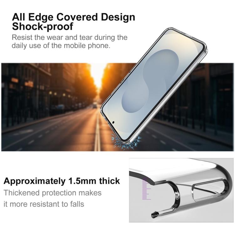 For Samsung Galaxy S25+ 5G imak UX-10 Series Transparent Shockproof TPU Phone Case - Transparent