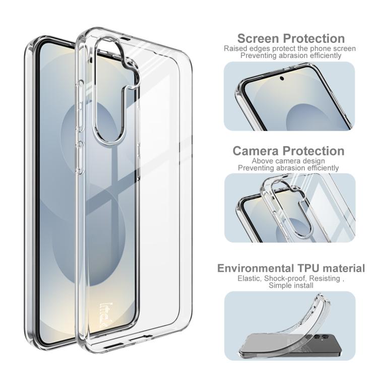 For Samsung Galaxy S25+ 5G imak UX-10 Series Transparent Shockproof TPU Phone Case - Transparent