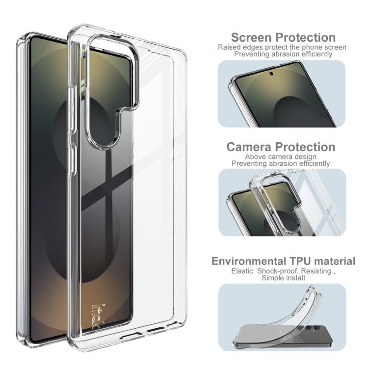 For Samsung Galaxy S25 Ultra 5G imak UX-10 Series Transparent Shockproof TPU Phone Case - Transparent