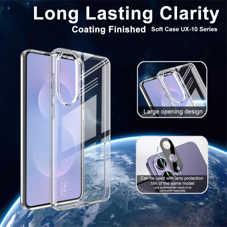For Samsung Galaxy S25 Edge 5G imak UX-10 Series Transparent Shockproof TPU Phone Case - Transparent