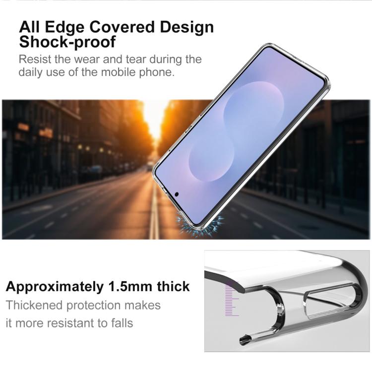 For Samsung Galaxy S25 Edge 5G imak UX-10 Series Transparent Shockproof TPU Phone Case - Transparent