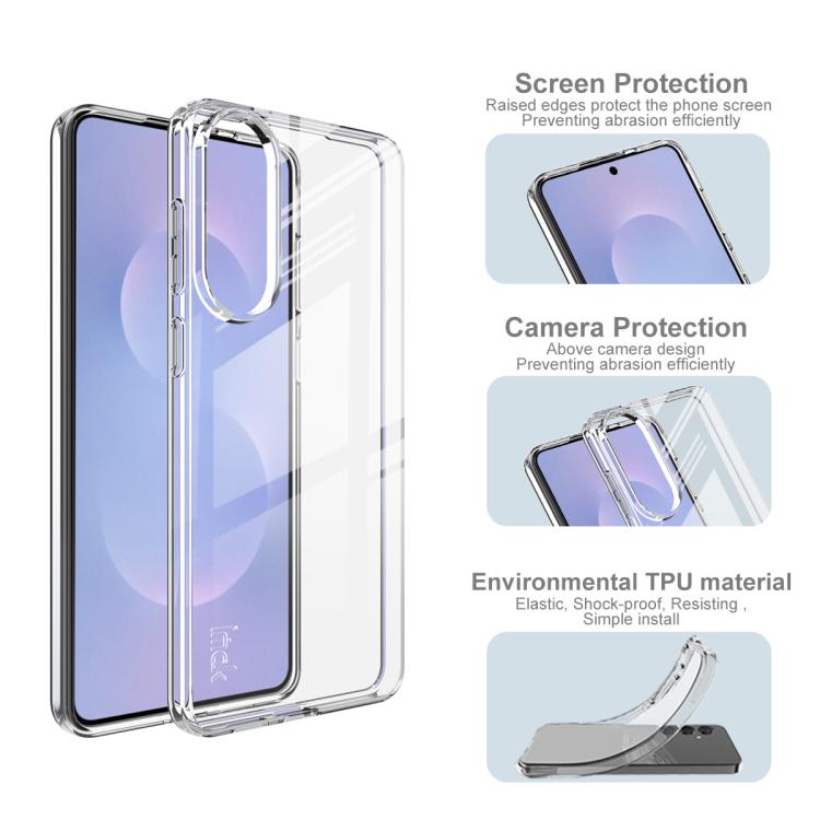 For Samsung Galaxy S25 Edge 5G imak UX-10 Series Transparent Shockproof TPU Phone Case - Transparent