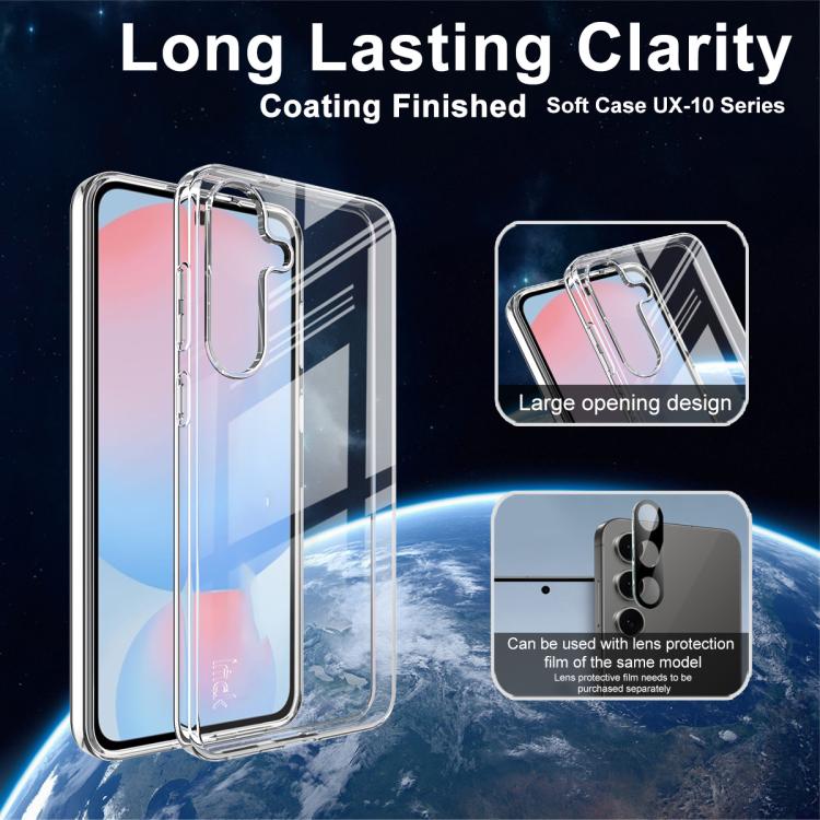 For Samsung Galaxy S25 FE 5G imak UX-10 Series Transparent Shockproof TPU Phone Case - Transparent