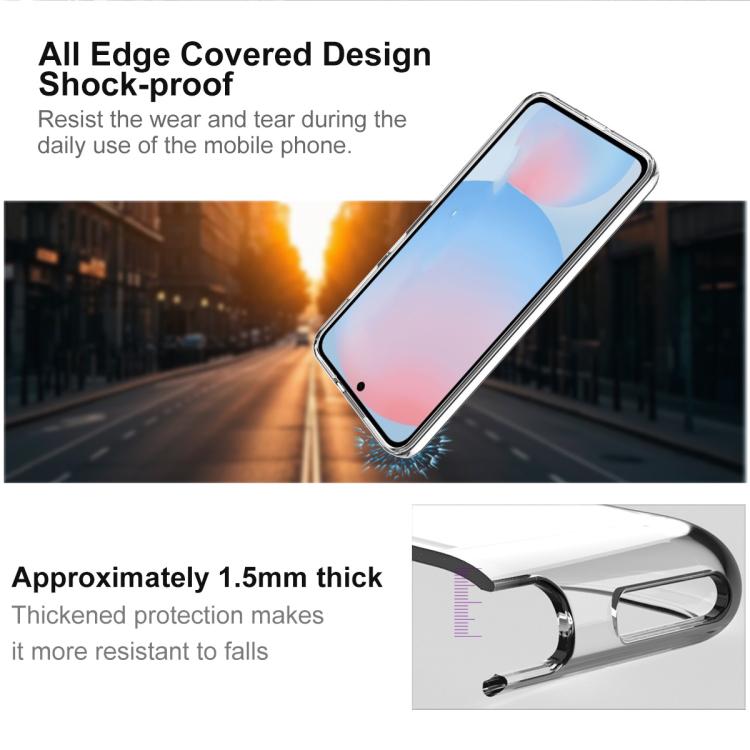 For Samsung Galaxy S25 FE 5G imak UX-10 Series Transparent Shockproof TPU Phone Case - Transparent