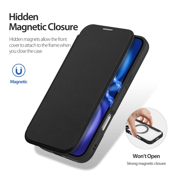 For iPhone 17 DUX DUCIS Skin X Pro Series Magsafe PC + TPU Phone Leather Case