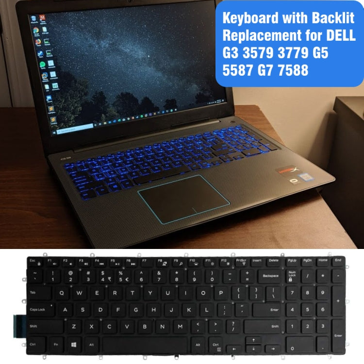 Backlight Laptop Keyboard For Dell G3 3579 3779 / G5 5587 / G7 7588