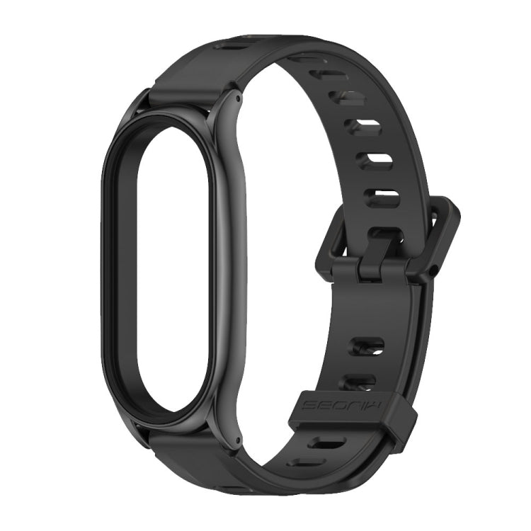 For Xiaomi Mi Band 8 Mijobs Plus Case Flat Hole Silicone Watch Band