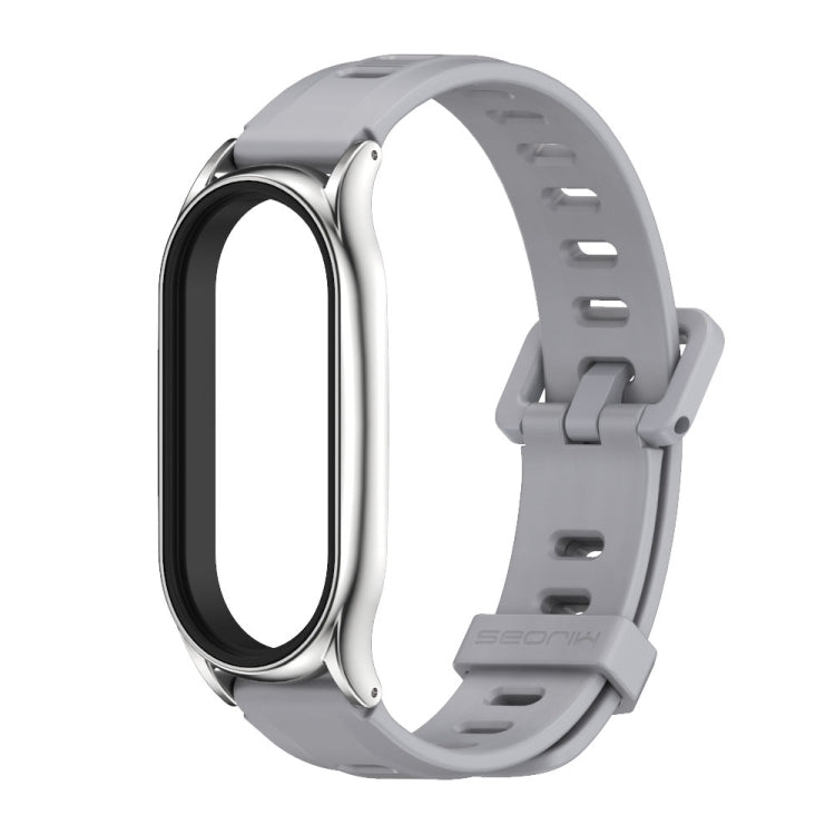 For Xiaomi Mi Band 8 Mijobs Plus Case Flat Hole Silicone Watch Band