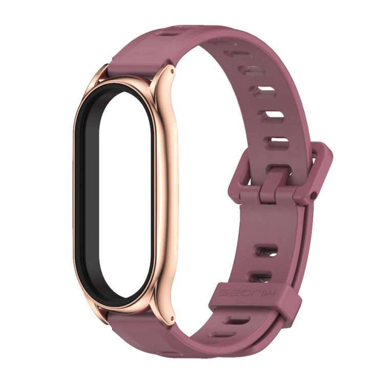 For Xiaomi Mi Band 8 Mijobs Plus Case Flat Hole Silicone Watch Band