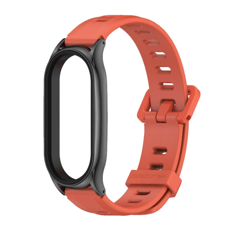 For Xiaomi Mi Band 8 Mijobs Plus Case Flat Hole Silicone Watch Band