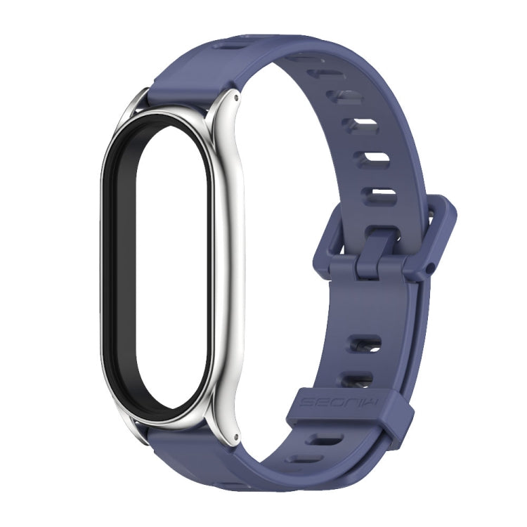 For Xiaomi Mi Band 8 Mijobs Plus Case Flat Hole Silicone Watch Band