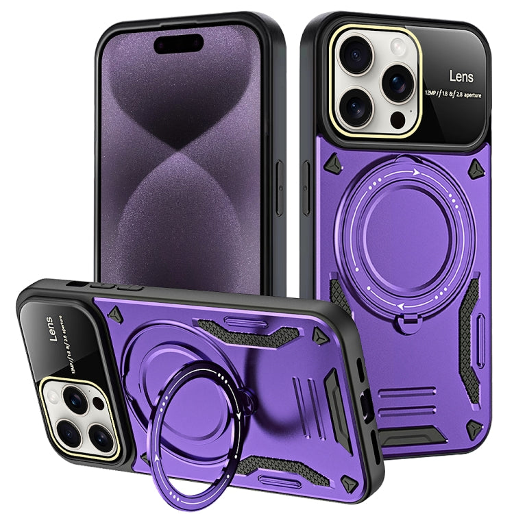 For iPhone 16 Pro Max Large Window MagSafe Holder Phone Case