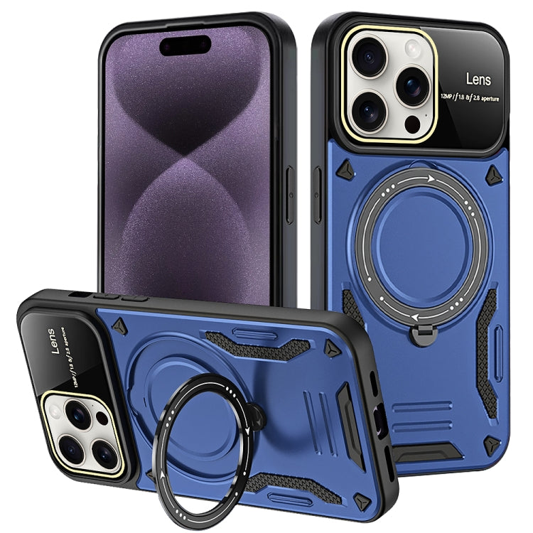 For iPhone 16 Pro Large Window MagSafe Holder Phone Case