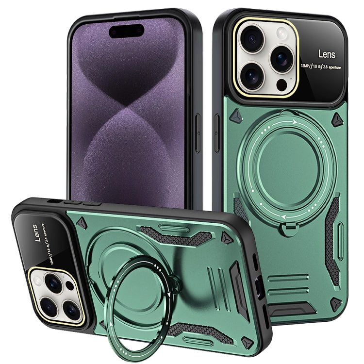 For iPhone 16 Pro Large Window MagSafe Holder Phone Case