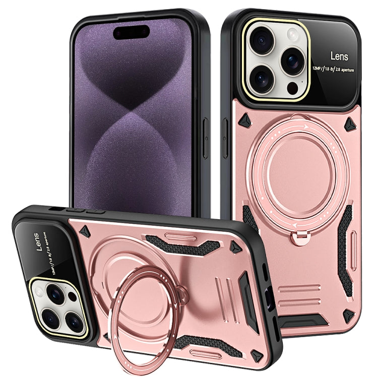 For iPhone 16 Pro Large Window MagSafe Holder Phone Case