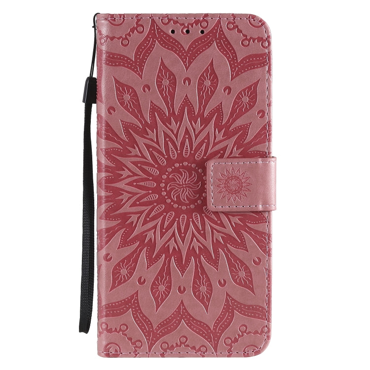 For Huawei Nova 7 Pro 5G Embossed Sunflower Pattern Horizontal Flip PU Leather Case with Holder & Card Slots & Wallet & Lanyard