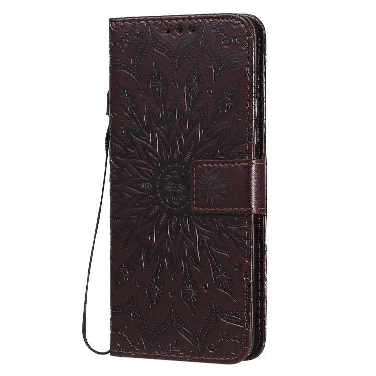 For Huawei Nova 7 Pro 5G Embossed Sunflower Pattern Horizontal Flip PU Leather Case with Holder & Card Slots & Wallet & Lanyard