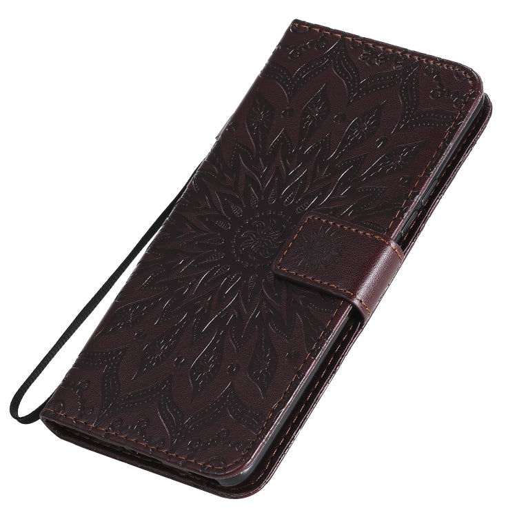 For Huawei Nova 7 Pro 5G Embossed Sunflower Pattern Horizontal Flip PU Leather Case with Holder & Card Slots & Wallet & Lanyard