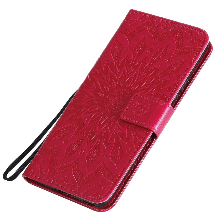 For Huawei Nova 7 Pro 5G Embossed Sunflower Pattern Horizontal Flip PU Leather Case with Holder & Card Slots & Wallet & Lanyard