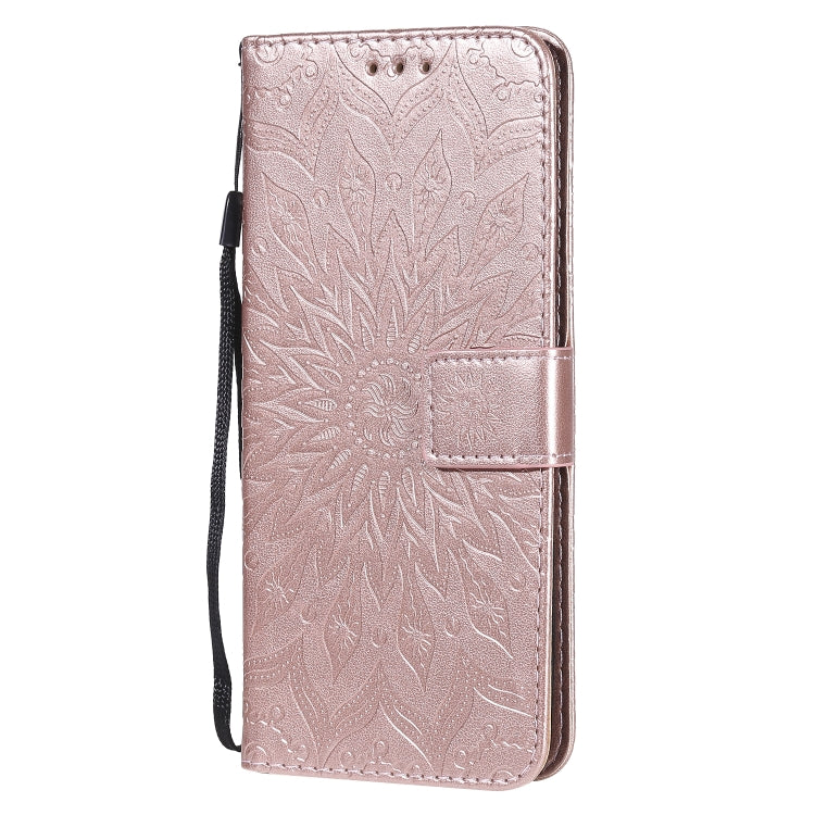 For Huawei Nova 7 Pro 5G Embossed Sunflower Pattern Horizontal Flip PU Leather Case with Holder & Card Slots & Wallet & Lanyard