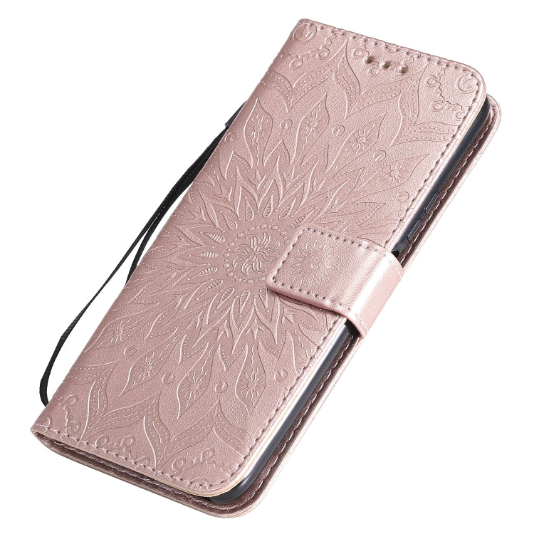 For Huawei Nova 7 Pro 5G Embossed Sunflower Pattern Horizontal Flip PU Leather Case with Holder & Card Slots & Wallet & Lanyard