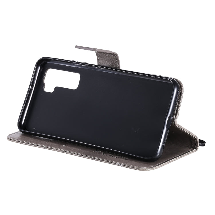 For Huawei Nova 7 SE/P40 Lite 5G Embossed Sunflower Pattern Horizontal Flip PU Leather Case with Holder & Card Slots & Wallet & Lanyard