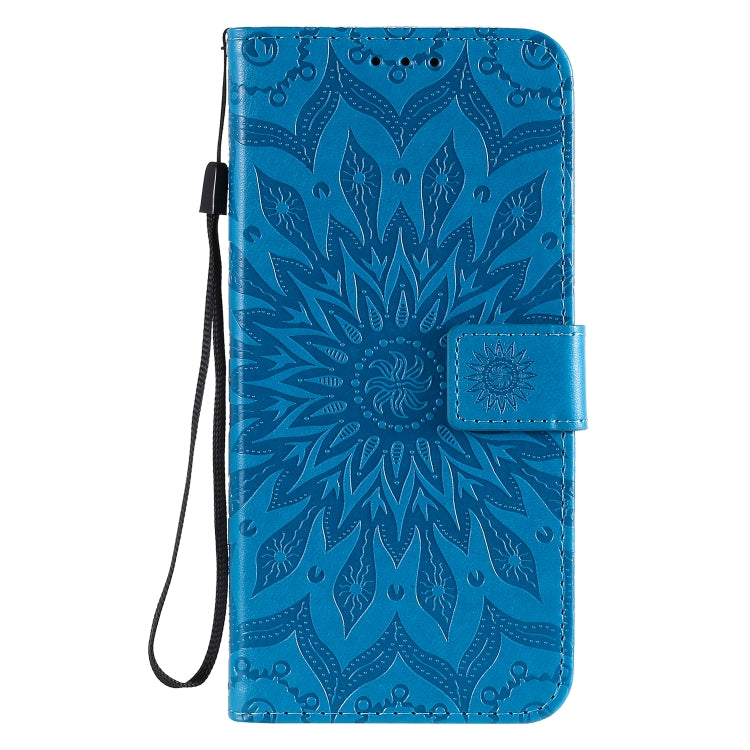 For Huawei Nova 7 SE/P40 Lite 5G Embossed Sunflower Pattern Horizontal Flip PU Leather Case with Holder & Card Slots & Wallet & Lanyard